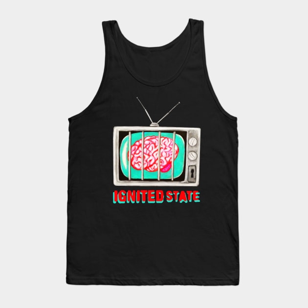 TV Brain Tank Top by IGNITEDSTATE